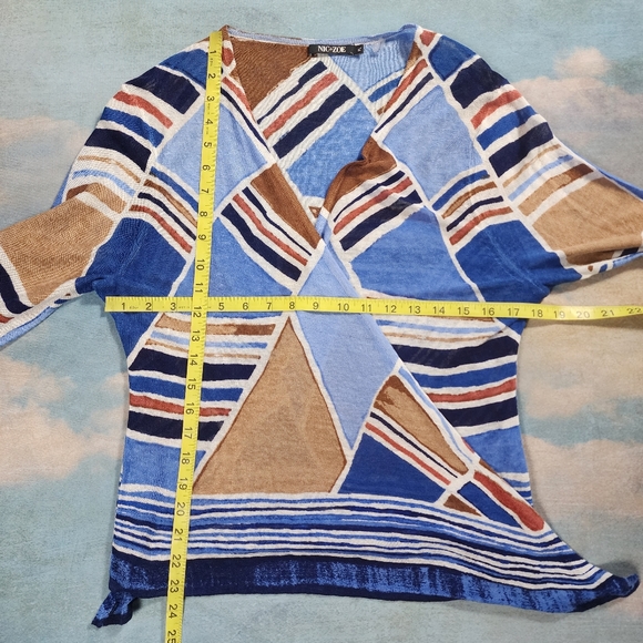 Lightweight Geometric NIC+ZOE Open Front Cardigan - Picture 7 of 11